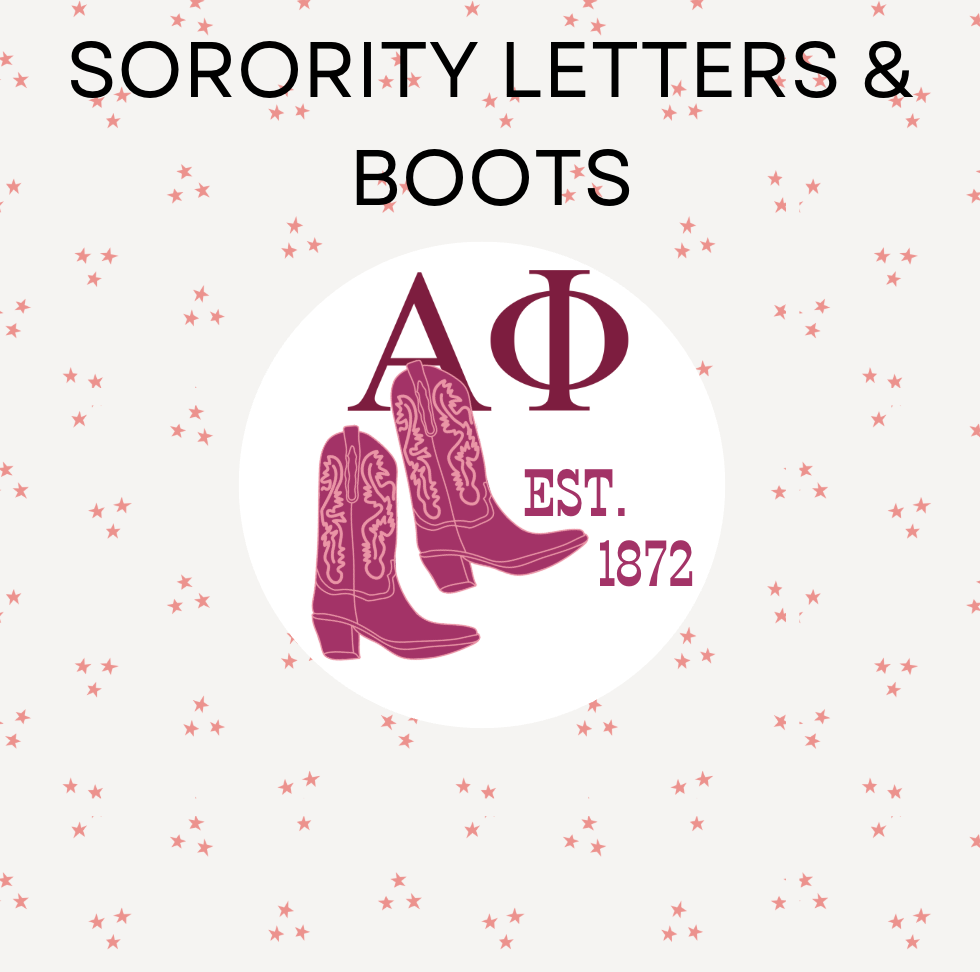 Sorority Letters & Boots