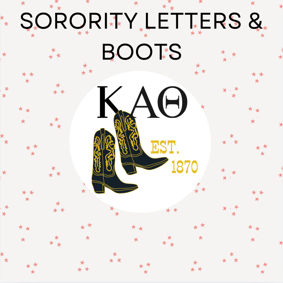 Sorority Letters & Boots