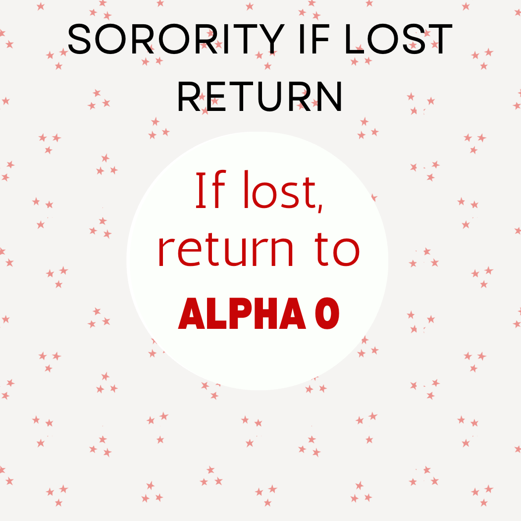 Sorority if Lost Return