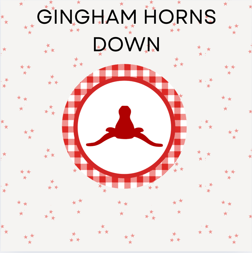 Gingham Horns Down
