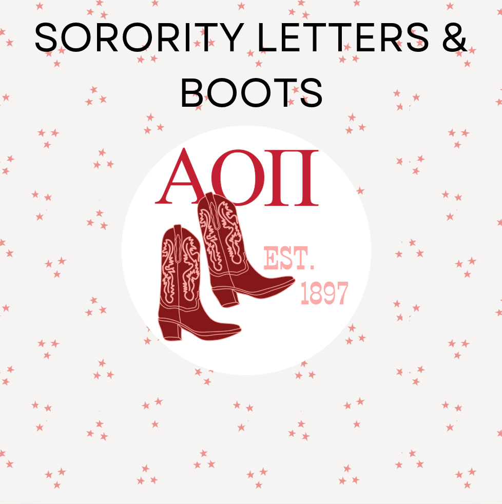 Sorority Letters & Boots