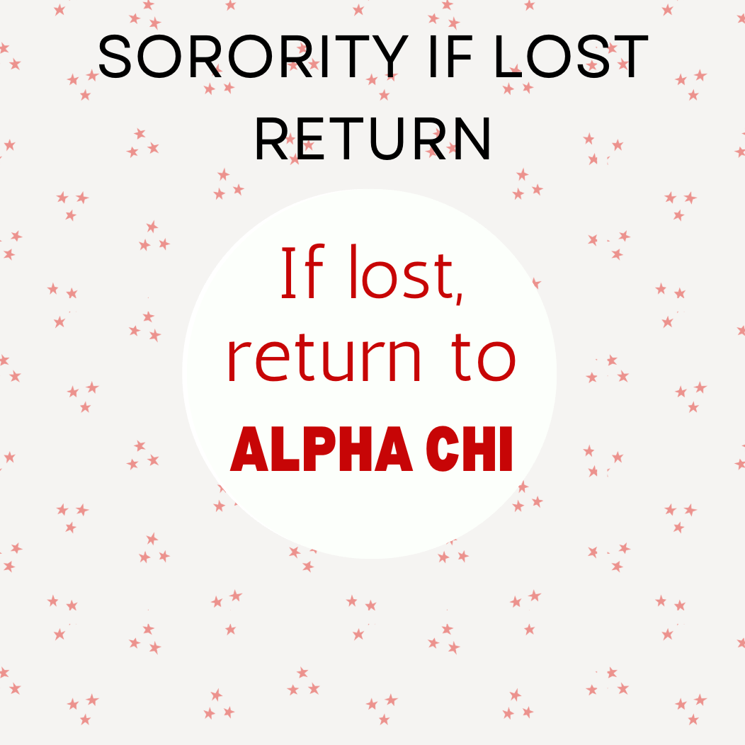 Sorority if Lost Return