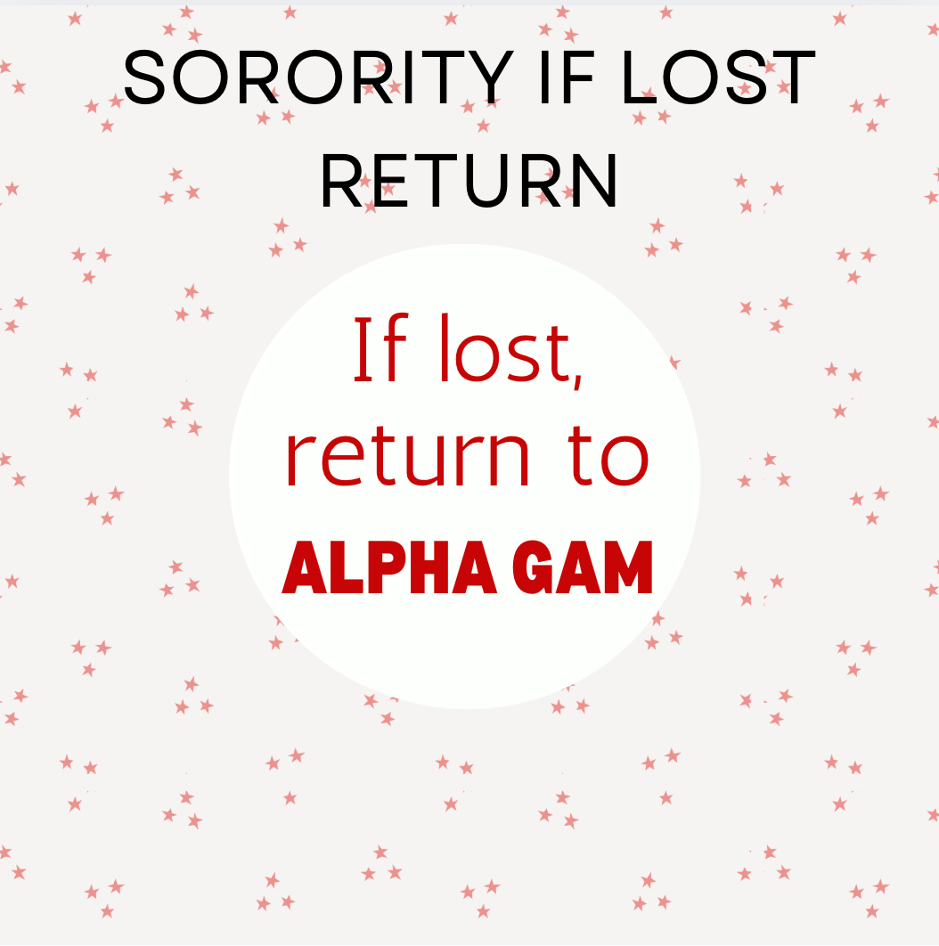 Sorority if Lost Return