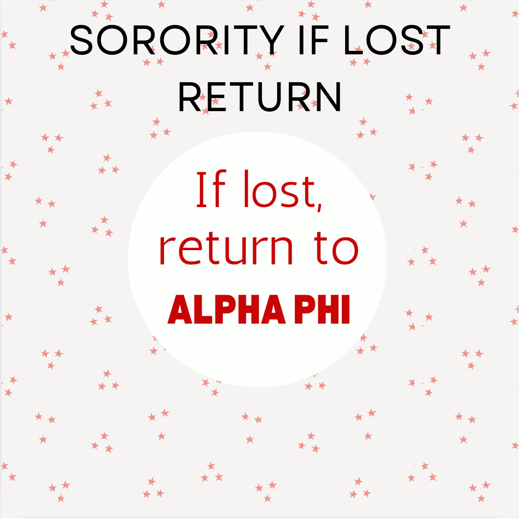 Sorority if Lost Return
